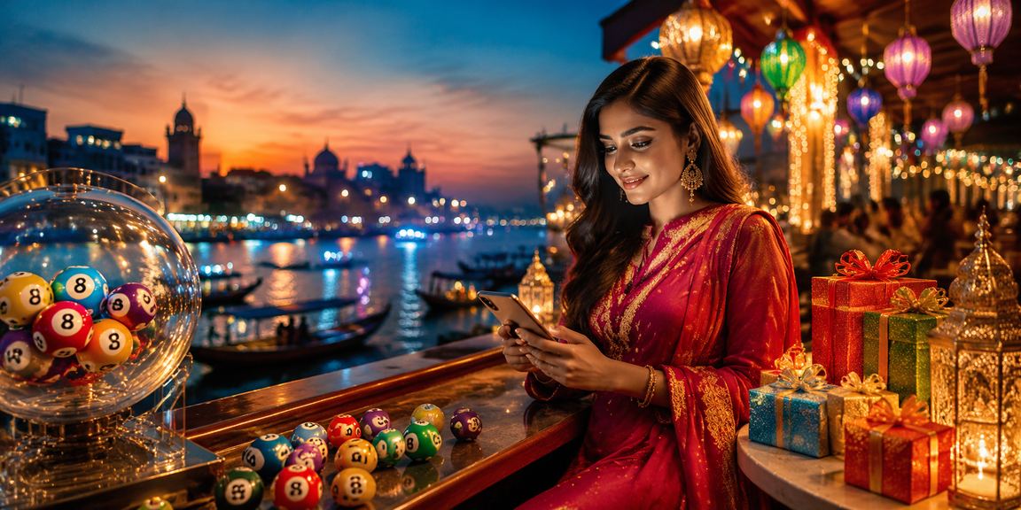 ময়মনসিংহে ঈদ উৎসবে লটারি গেম উপভোগ করছেন একজন ব্যবহারকারী